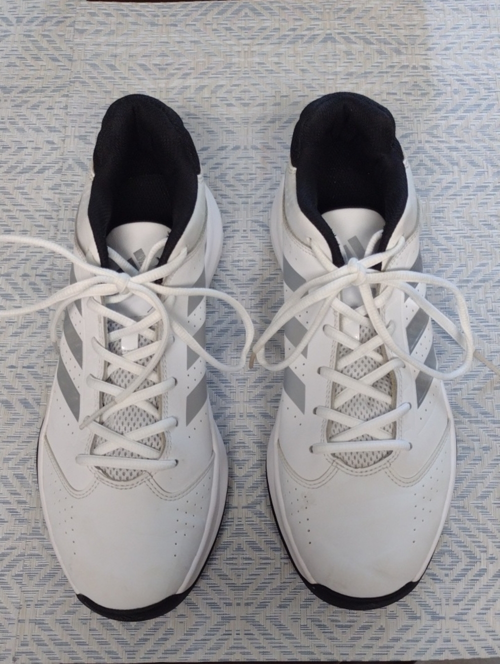 adidas White and Gray Men's Athletic Sneakers
